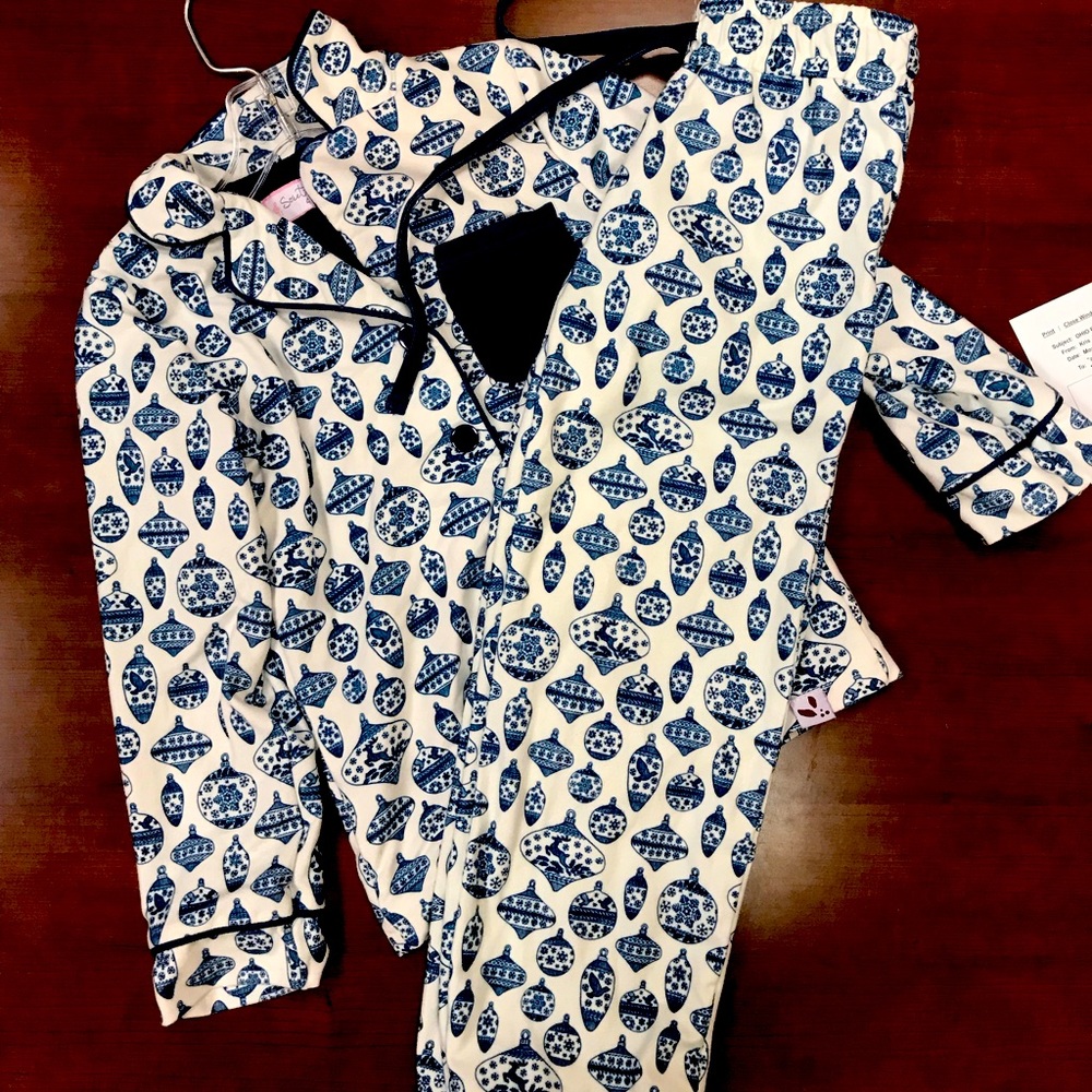 Sweet Honey Clothing - Size 4 vintage ornament pj’s